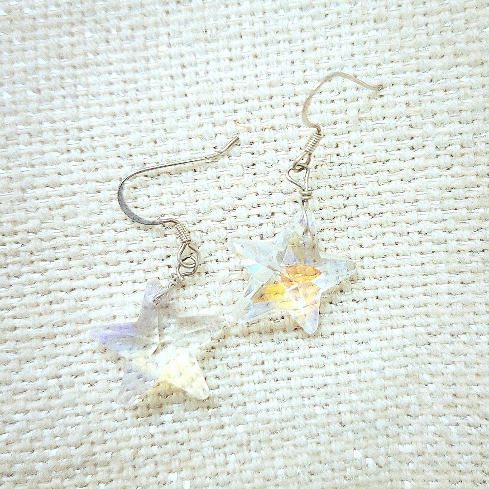 Adorable handmade Star, genuine Swarovski crystal.
